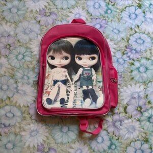 - blythe doll “blythe blossom” hot pink backpack / book bag - y2k / 2000’s -
